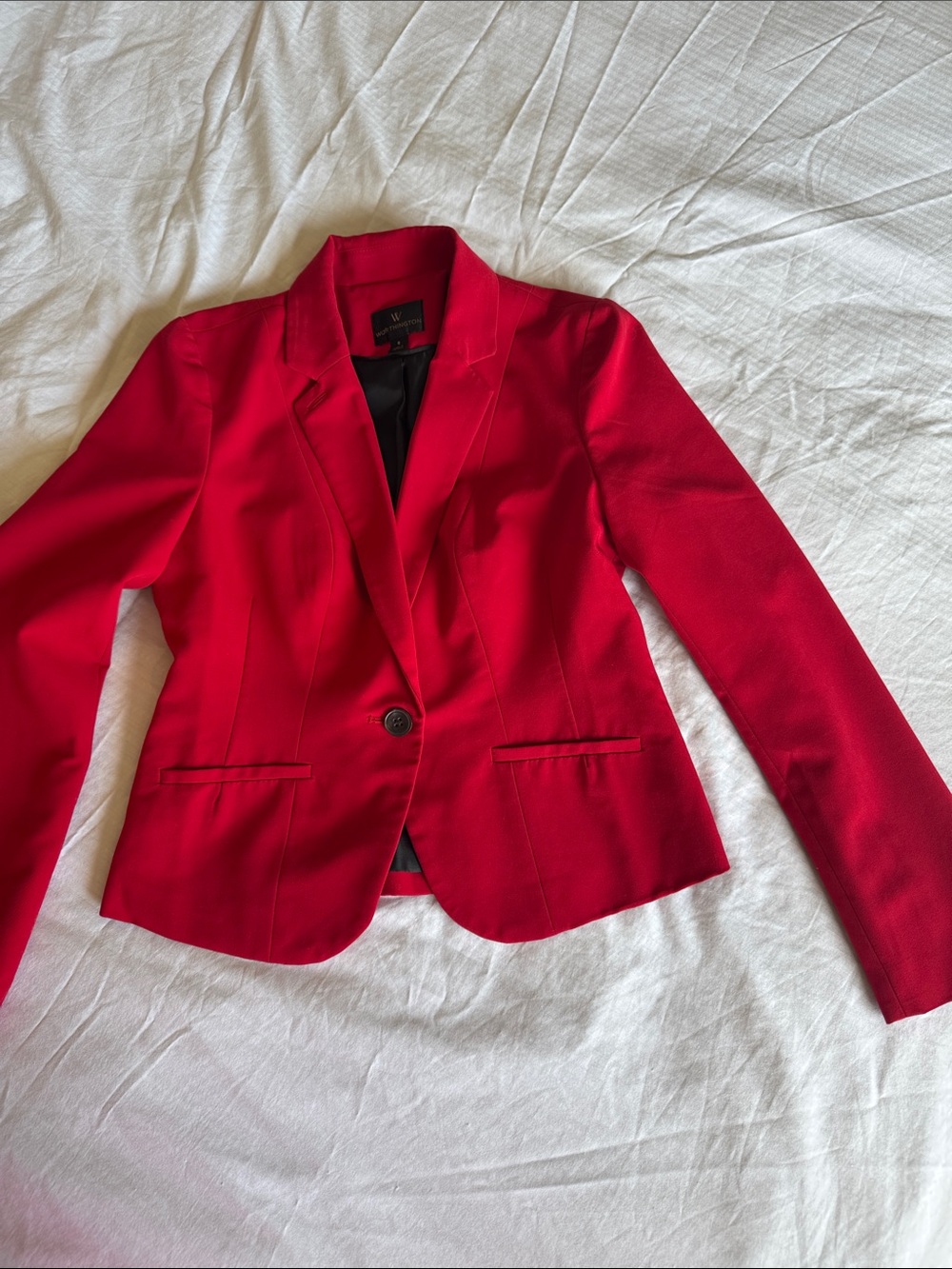 Worthington Bright Red Tailored Blazer
